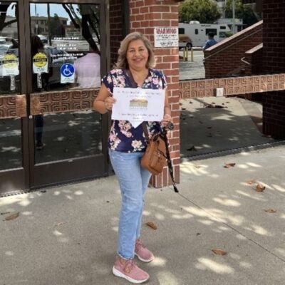 Haydee holding City of Salinas Award