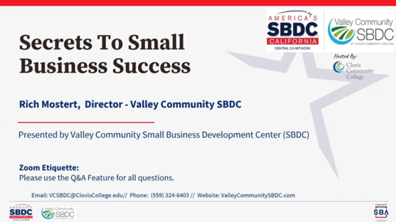 Secrets to Small Business Success